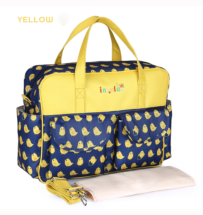 Comme cette momie maternité Nappy sac bébé couches sacs mère Oxford imperméable à l'eau grand sac à bandoulière soins infirmiers: Yellow baby bag