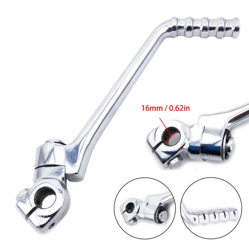 Motorcykel kickstarterpedal til kawasaki ke kl klx kx kdx  kz 125 175 200 50cc-160cc universal kromstarterhåndtag