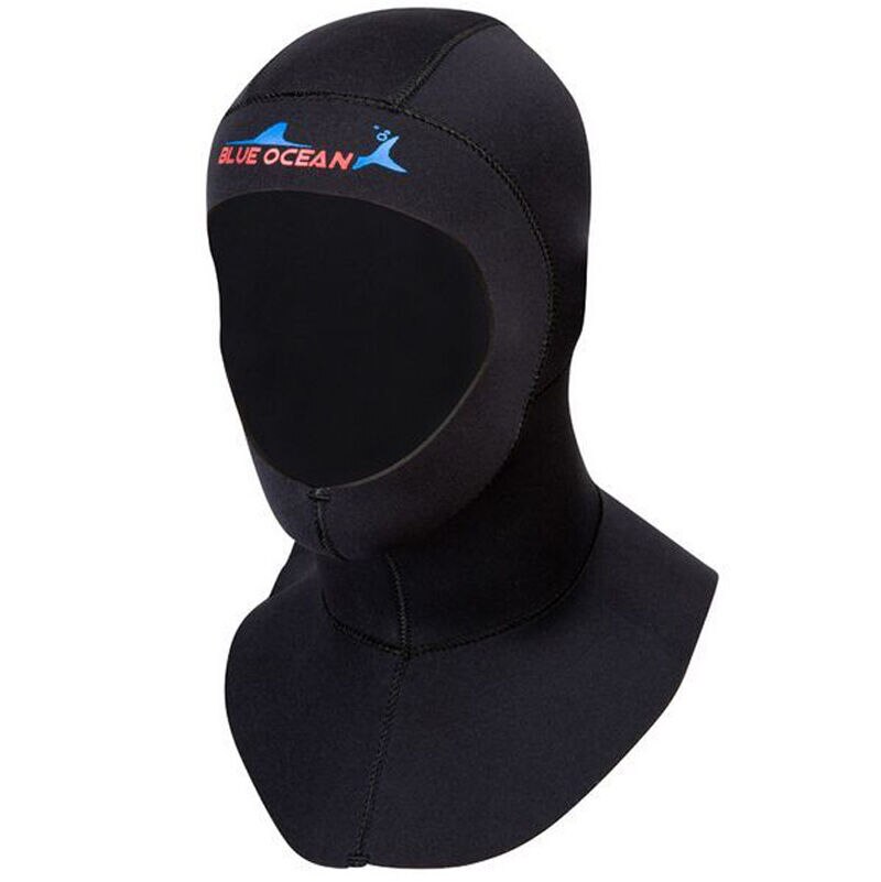 3mm Neoprene Scuba Diving Bibbed Hood Warm Cap Divers Cap Hood Black Neck Cover