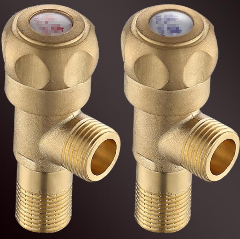 Válvula triangular de cobre pulido, válvula triangular de cobre, válvula de entrada de calentador de agua de inodoro, Color primario