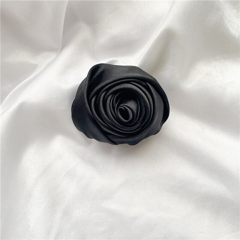 INS Satin Rose Phone Stand Flowers Foldable Phone Grip Support IPhone Samsung Xiaomi Phone Accessories: black