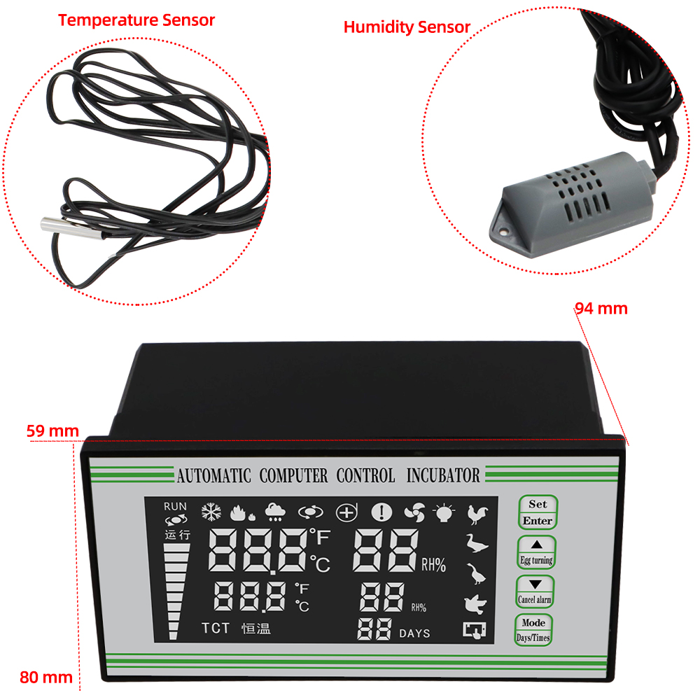 Controlador de incubadora de huevos XM-18S, control automático por ordenador, termostato de incubadora, sistema de Control multifunción completamente automático