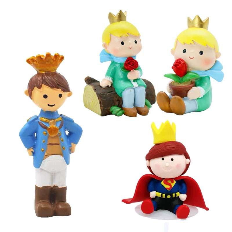 Décor artisanal de dessin animé petit Prince | En résine, Pot de fleur, petit Prince, ornements faits à la main, pour la maison en