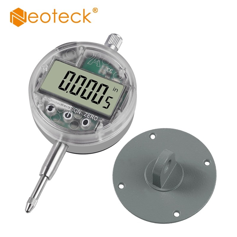Neoteck Touch Switch Digital Dial Indicator 0.01mm/0.0005'' Range DTI Gauge Dial Test Indicator 12.7mm/0.5'' Dial Tester