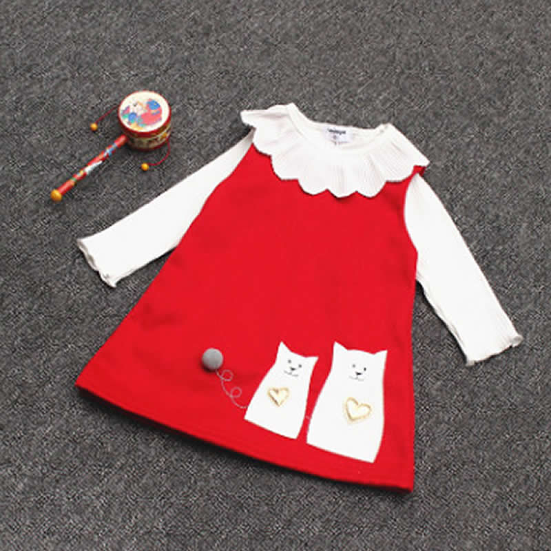 Meisjes tops rendering plus fluwelen gewatteerde jas baby katoenen shirt falbala wilde jas meisjes sweater winter kleding