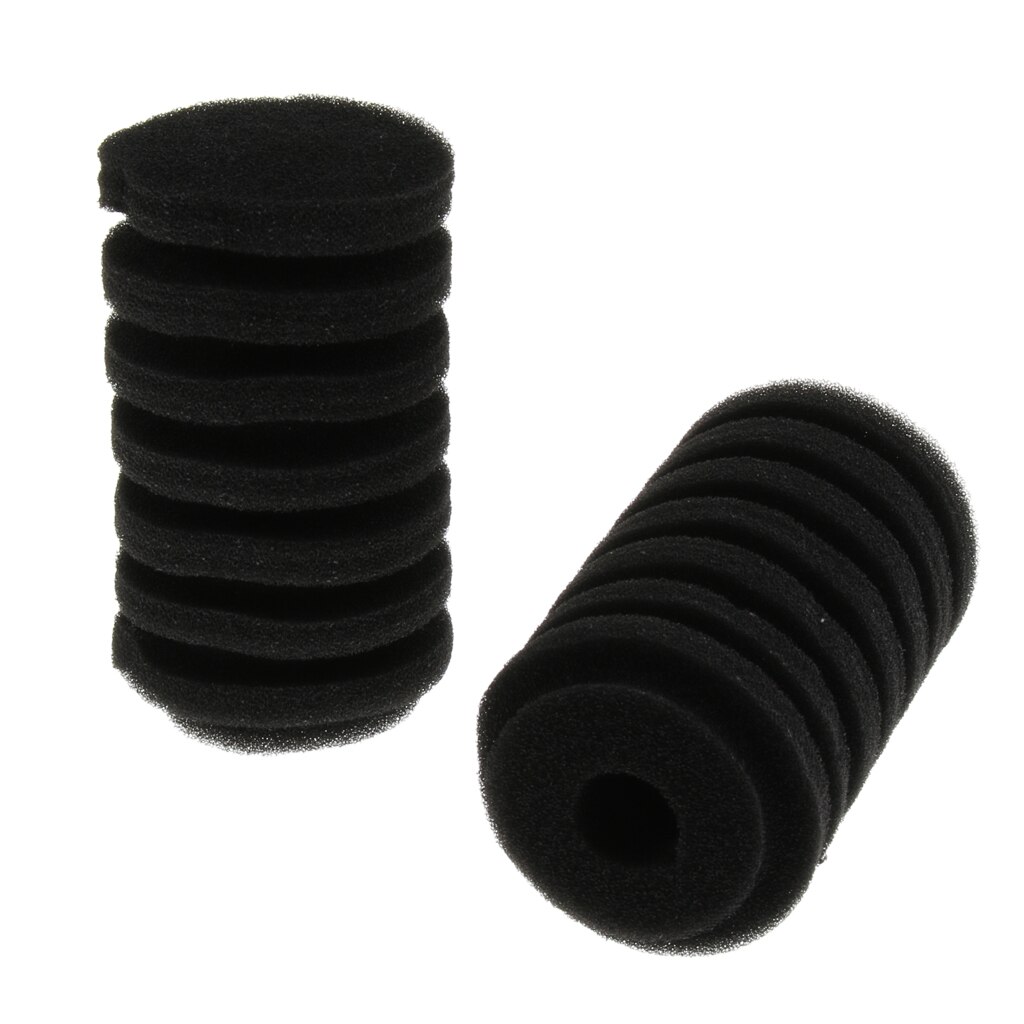 Lot De 5 Mousses Pré-filtrantes Pour Aquarium - Noir, Remplacement Filtre, Protection Pompe Et Poissons