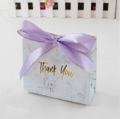 Grey Marble Mini Bag Box For Party Baby Shower Paper Chocolate Boxes Package Wedding Favours Candy Boxes: H