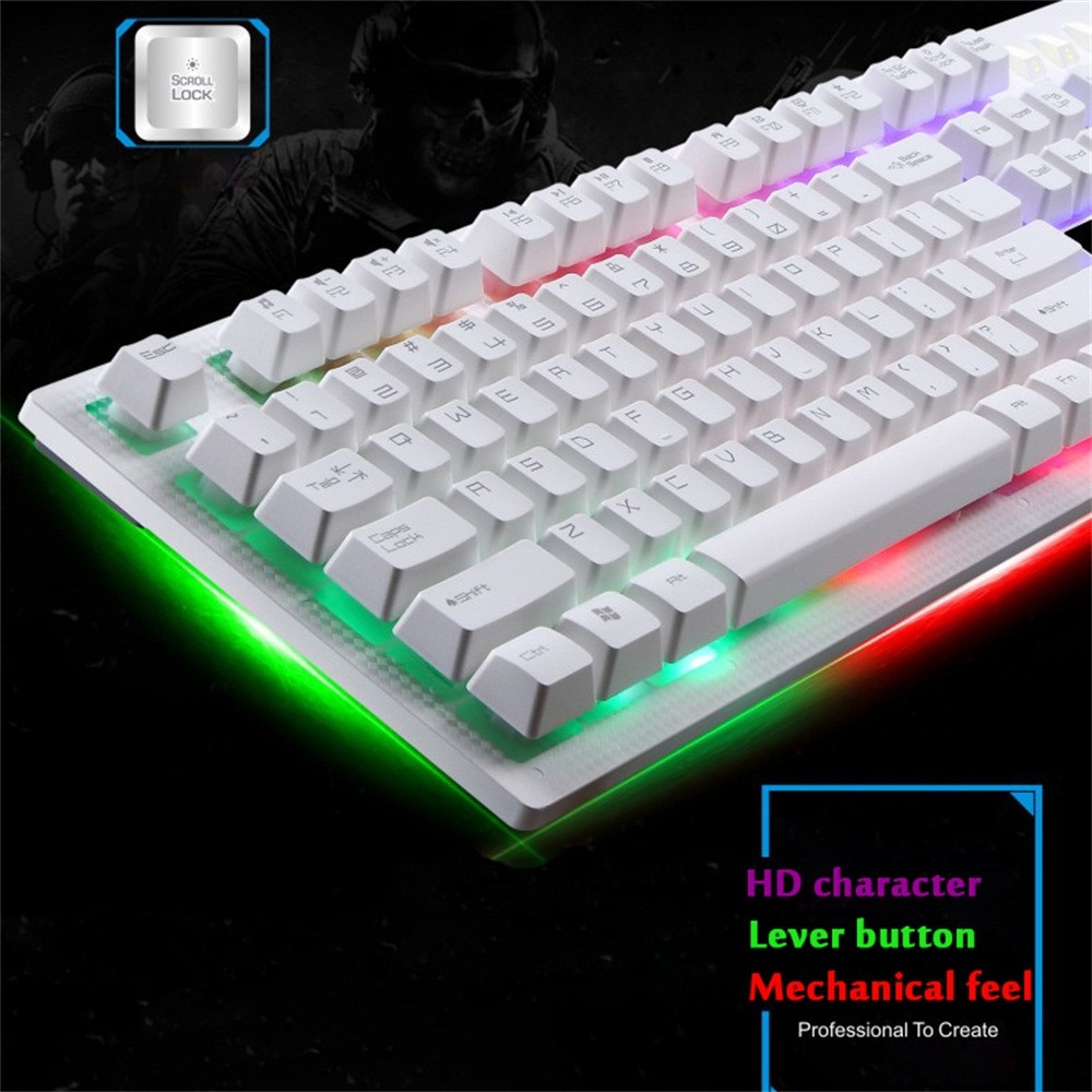 G20 USB Wired Keyboard and Mouse Combo RGB LED Backlit for pc Gamers Laptop Desktop Computer Keyboard Mouse Set fast