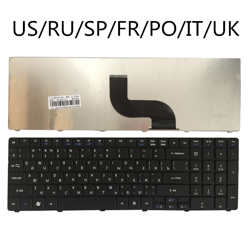 En/sp/fr/US/UK/it/PO keyboard for Acer Aspire 7250 7552 7552G 7750 7750G 7751 7751G 5542n 5542W 7735z 5733 5733z 5739 5739G