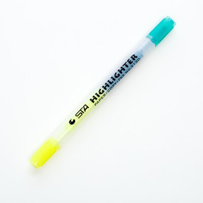6 stk/parti 2 farver dobbeltspids highlighter gør-det-selv tuschpenne til skole bullet journal forsyninger skrivetegning tusch: B-sta -3130c