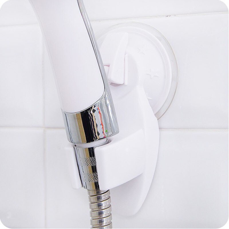 Bad Sitz Chuck Halter Dusche Feste Halterung Sucker Kunststoff Leistungsstarke Saug Duschen Köpfe Halter Bad Zubehör: 01 white