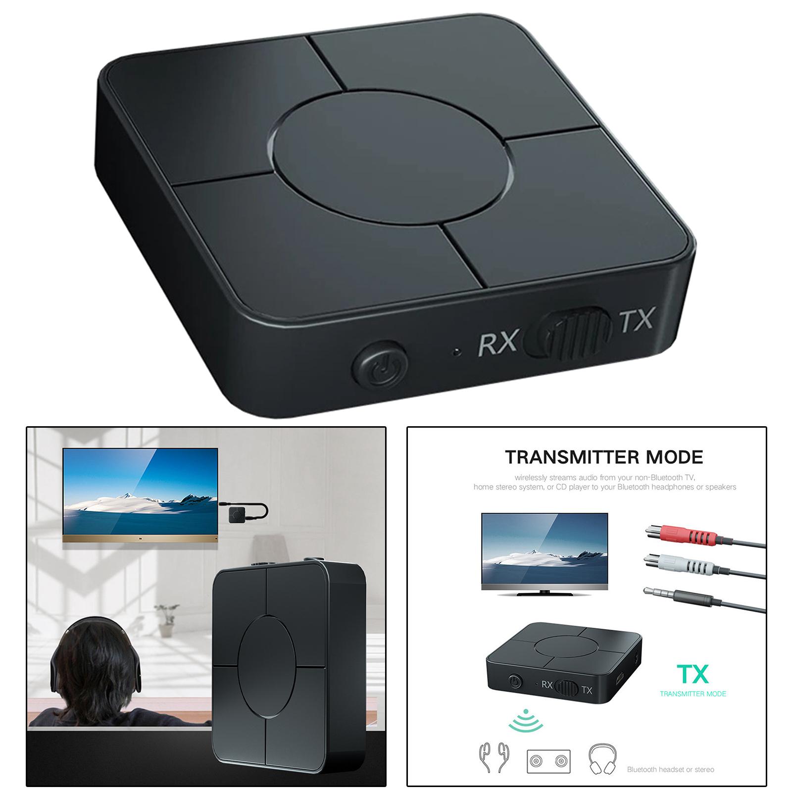 Bluetooth 5.0 Transmitter and Receiver 2-In-1 with Mic for Home Stereo System Sound System