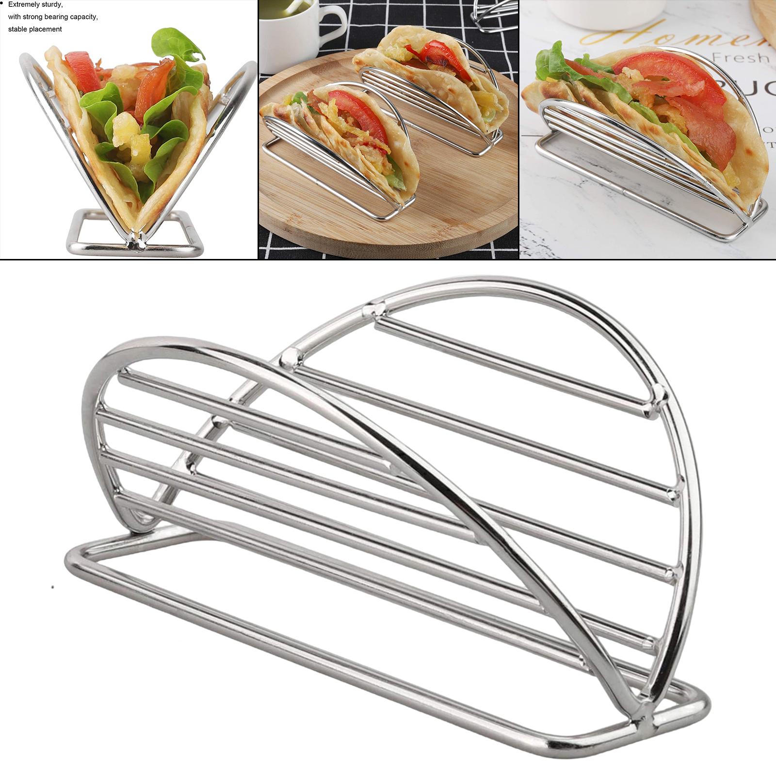Support à tacos en acier inoxydable, support à coque pour tacos, pour Barbecue de Restaurant à domicile