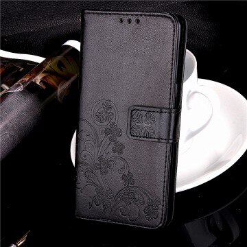 Prestigio Grace Z5 PSP5530 DUO Case 6 Colors Flip Ultra-thin Leather Protective Cover Phone Bag: Black