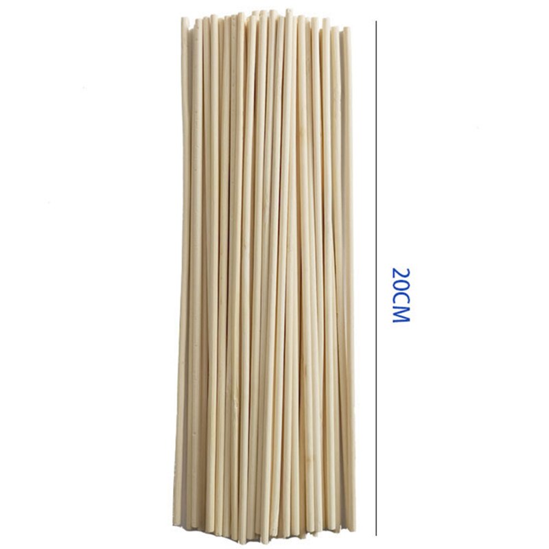 50pcs Wooden Plant Grow Support Bamboo Plant Sticks for Flower Stick Cane Stand