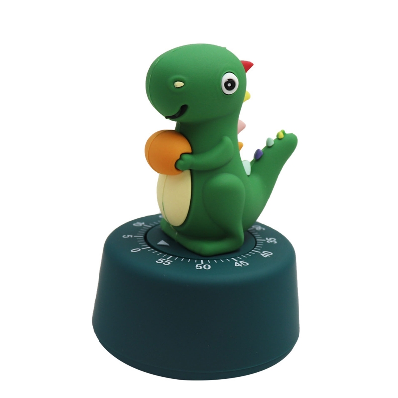 Mechanical Kitchen Timer Christmas Year 60-Minute Wind Up Countdown Time Reminder No Batteries Portable: Little dinosaur