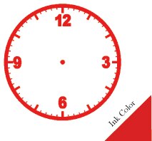 Klok Stempel Leren Tijd Vroeg Onderwijs Leermiddelen Voor Kinderen Leren Op Horloge Meerdere Stijl Seal Voor Basisschool: RED INK --PATTERN A