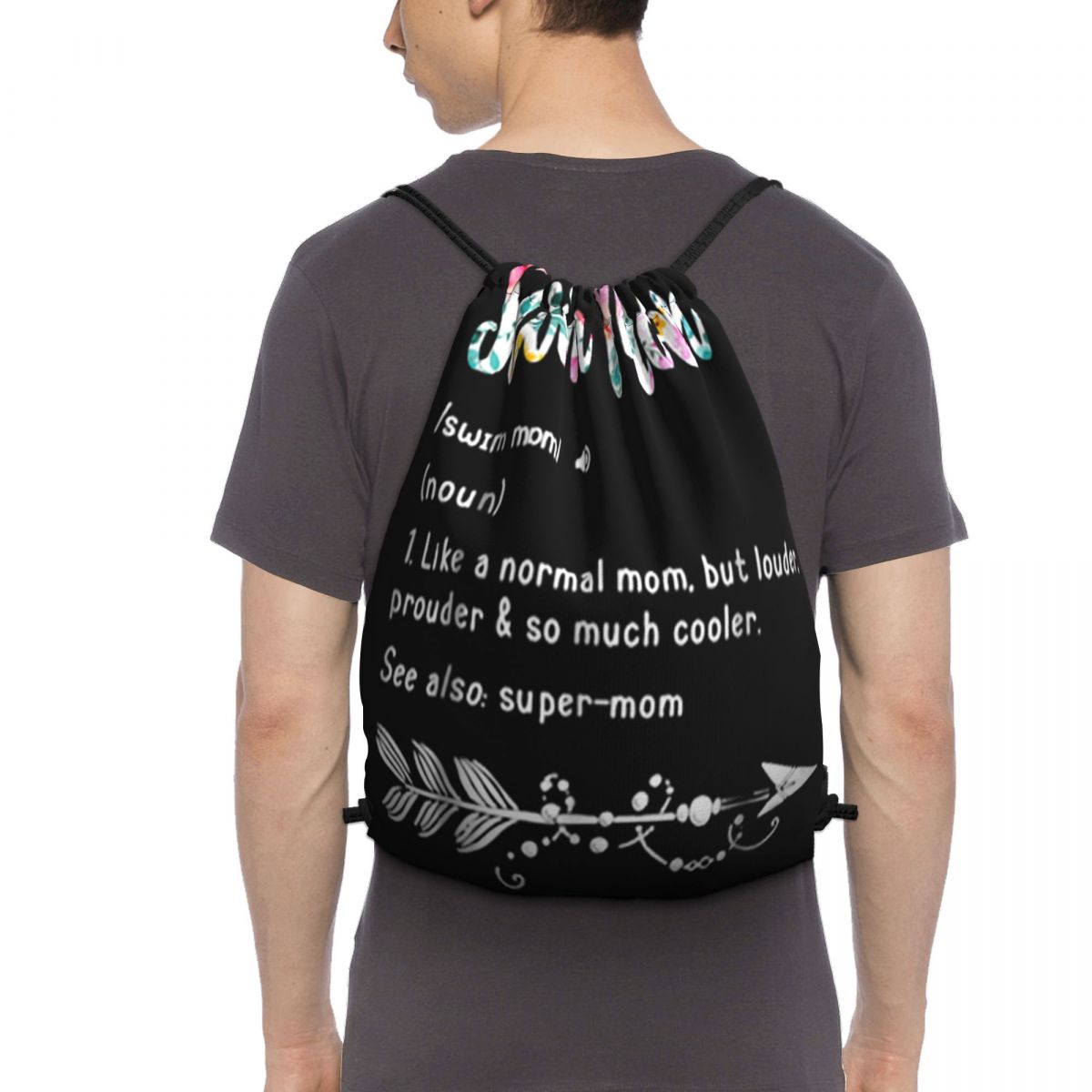 Awesome Swim Mom 8211 Moeder Definition Moeders Dag Hipster Originele Boerderij Tops Tassen Rugzak Tas