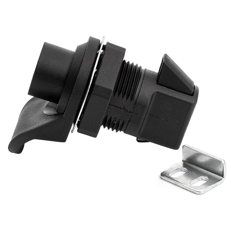 1 Set Locking Push Button Latch for Marine Boat Radio Box, Tool Box, Electronic Box, Motorcycle Glove Box Lock.