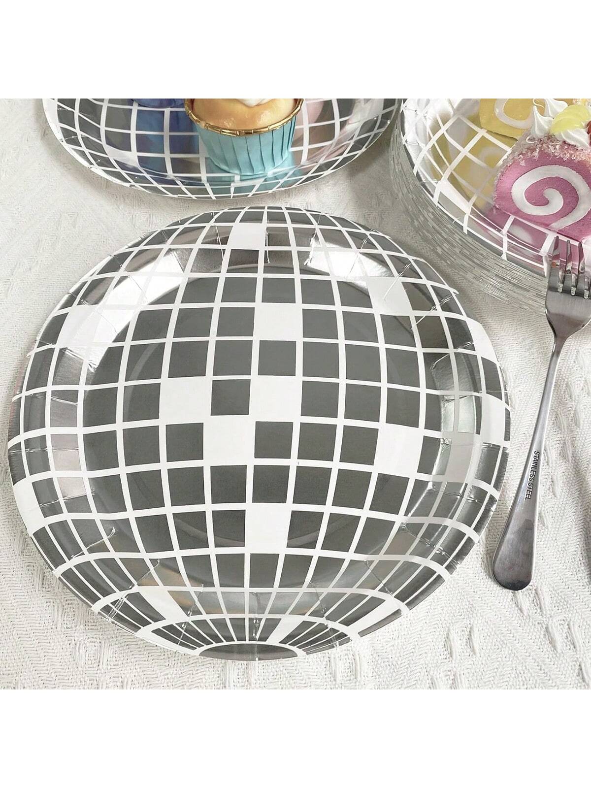 wegwerp disco party servies set, eetborden, papieren bekers, decoratie verjaardagsfeestje decoratie bruiloft benodigdheden