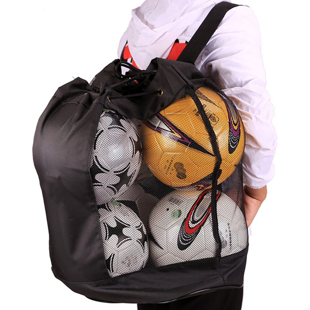Sac de basket-Ball volley-Ball simple épaule indéformable résistant à l'usure grande capacité football réglable sangle maille sac de balle