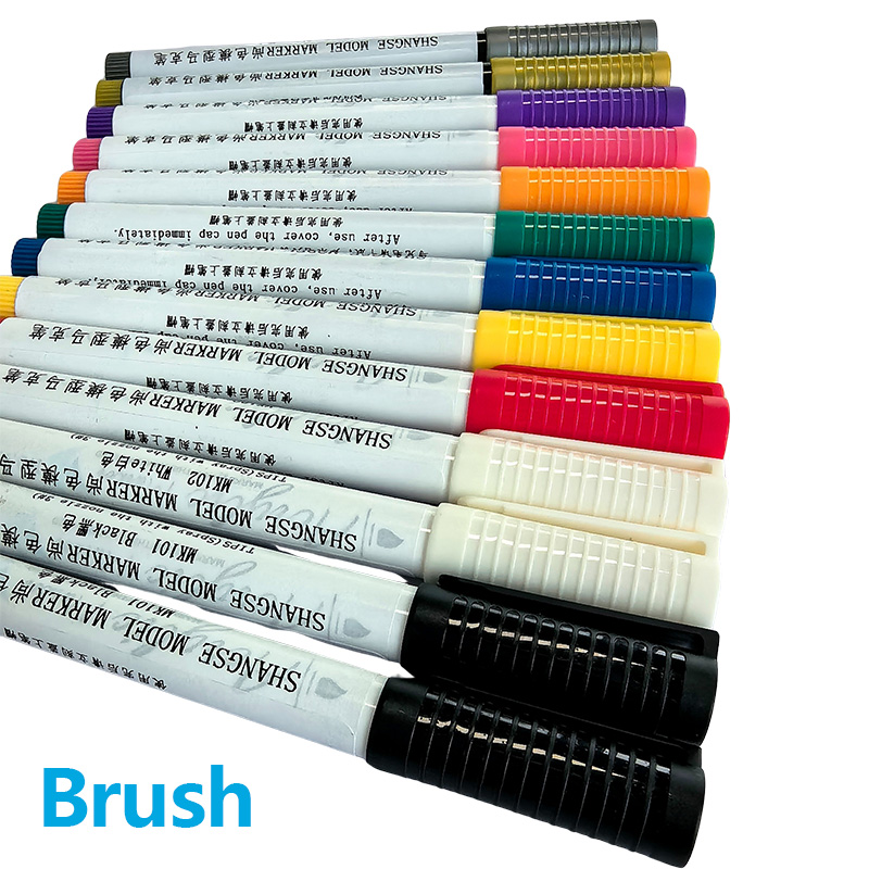 Juego de rotuladores modelo SHANGSE, herramientas de pintura a base de agua, punta de pincel suave, resistente al agua, no se decolora para colorear modelos, grafiti, Hobby