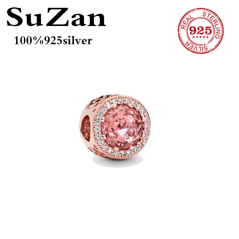 Suzan Reale Dell'argento Sterlina 925 del Branello di Fascino del Reflexions Eleganza Clip Con Perline di Cristallo Misura Pan Braccialetti Donne Gioielli Fai Da Te: style2