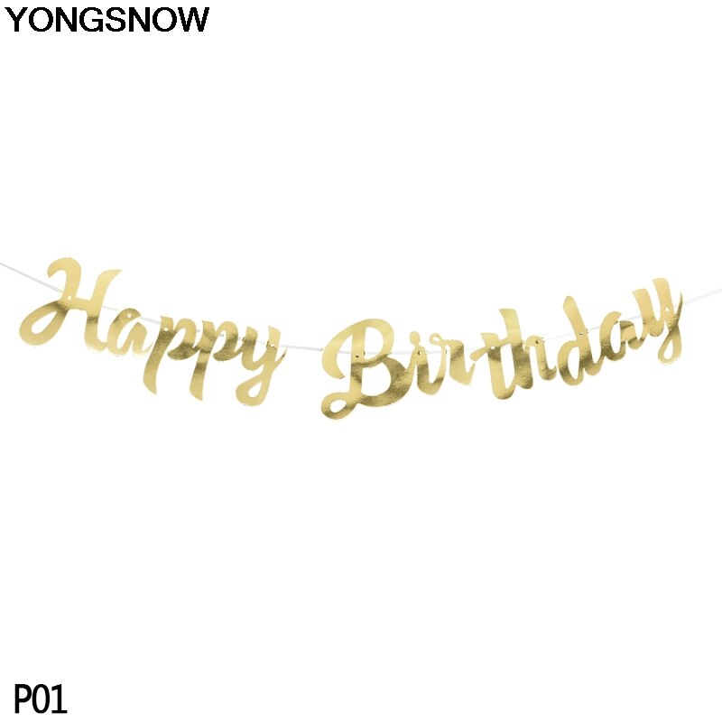 Goud Zilver Gelukkige Verjaardag Gewoon Getrouwd Happy Wedding Banner Garland Voor Wedding Party Verjaardag Opknoping Gors Decoratie Favor: gold happy birthday