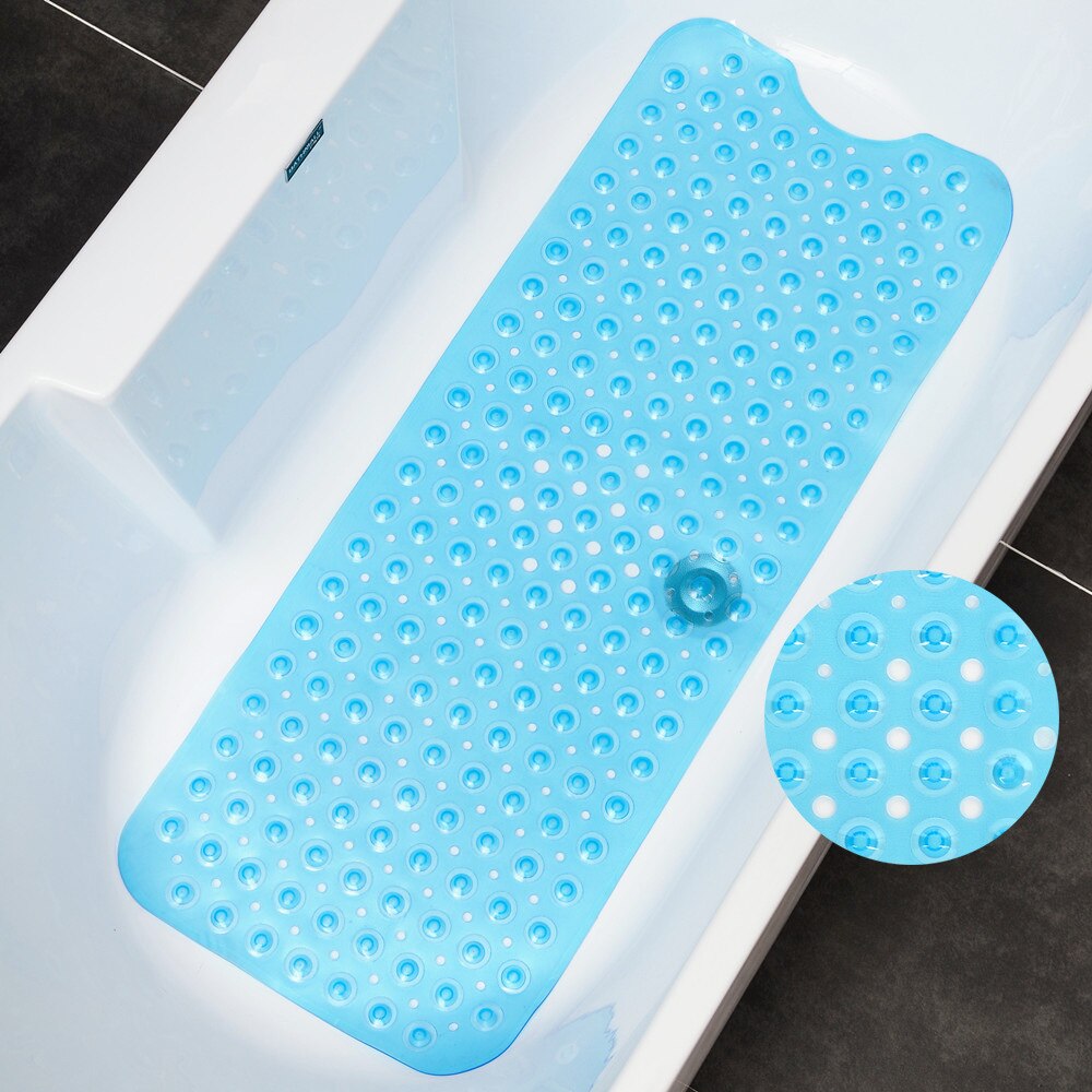 Pvc massage voetmat 40 x 101cm veiligheidsdouchematten grijs extra lang badmat douchemat antislip badkamer vloermat