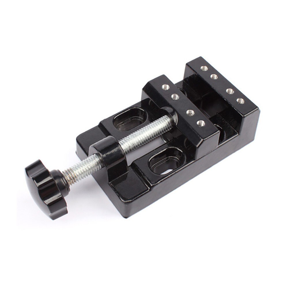 Undefined 1 set Black Jaw Bench Clamp Mini Drill Press Vice Micro Clip Opening Parallel Table Flat Vise DIY Tools 13.5x6.5x3.6cm