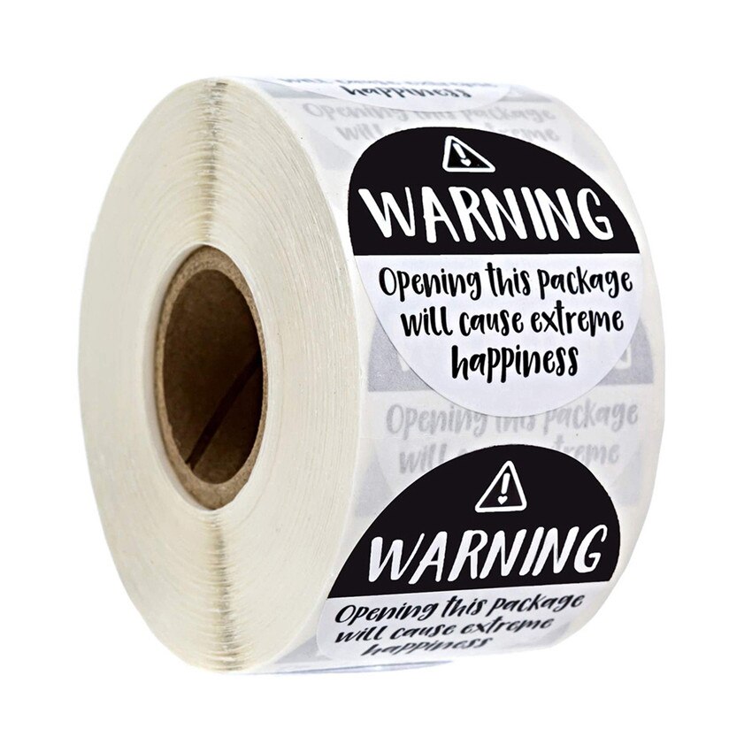 500pc Black White Adorable Warning Sticker Labels ... – Grandado