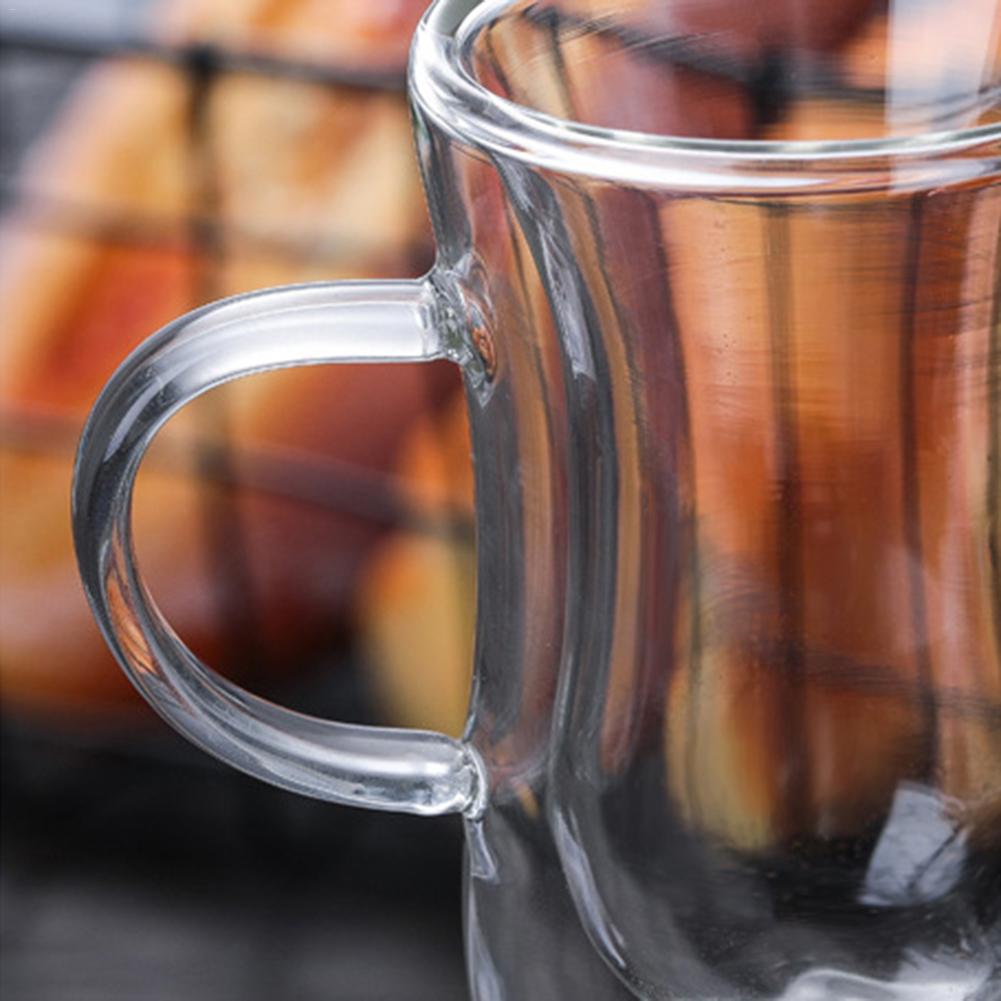Innovatieve dubbelwandige geïsoleerde glazen beker hittebestendig voor thee, koffie, latte, espresso, ijsthee, vaatwassermokken