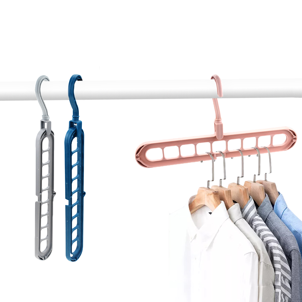 Hangers Droogrek Multiport Ondersteuning Baby Kleding-Paard Plastic Sjaal Opbergrek 9 Gat Multifunctionele Hanger Besparen Ruimte