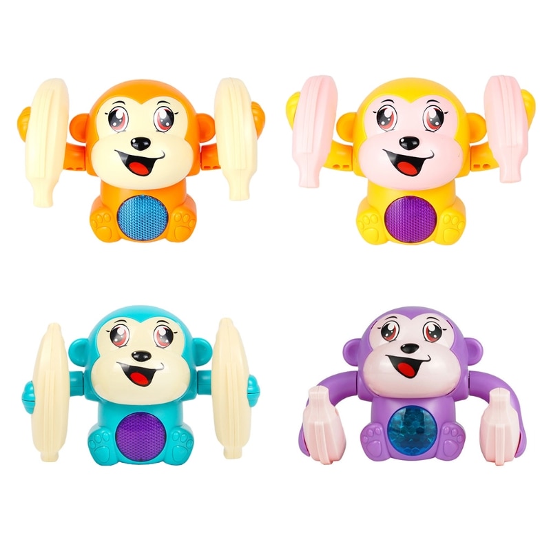 1 Uds bebé Control de voz de pequeño mono de juguete caminar cantar juego mental interactivo lleno de juguetes para los niños