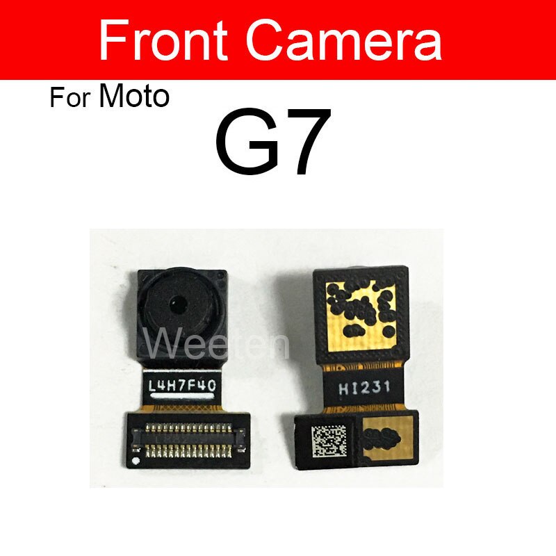 Cámara principal trasera para Motorola Moto G7 Play Plus Módulo de cámara frontal flexible Cable de cinta piezas de repuesto de: G7 front
