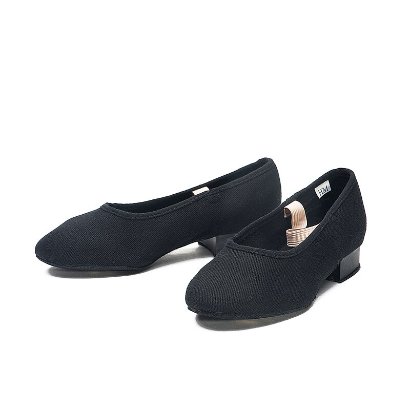 Sansha Girls Canvas Dance Shoes Teachers Practice Salsa Low Heel Kids Character Shoes CS23C