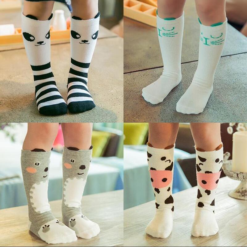 Baby Knee High Socks Cartoon Animal for Boys Girls Socks Toddler Baby Infant Knee Socks Cute Lovely Knee High Sock for Kids 0-6T
