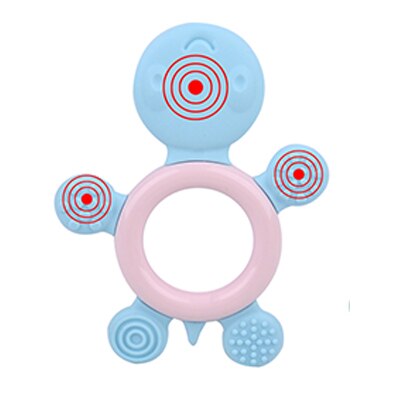Zhorya Baby & Kleinkind Spielzeug Food Grade Silikon Beißring Rasseln Baby Zahnbürste Infant Ausbildung Zahn für kinder Baby: Blue