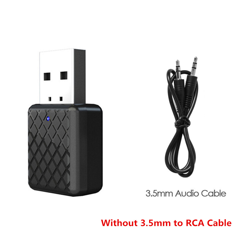 5.0 bluetooth sändare mottagare mini 3.5mm aux stereo trådlös bluetooth adapter för bil musik bluetooth sändare för tv: Färg 2 no rca kabel
