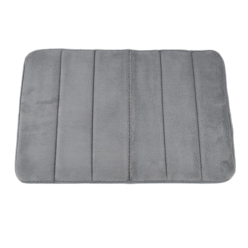 1Pc 40X60Cm Thuis Badmat Antislip Badkamer Tapijt Zacht Koraal Fleece Memory Foam Tapijt mat Keuken Wc Floor Decor: 40x60cm / Silver Grey