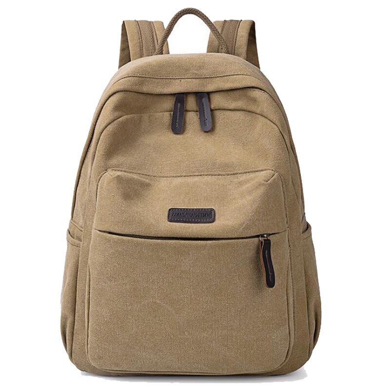 Chuwanglin Vintage Canvas Rugzak Vrouwen Casual Schooltassen Licht Tienermeisjes Rugzak Mochilas Mujer Kleine Tas F86029: Khaki