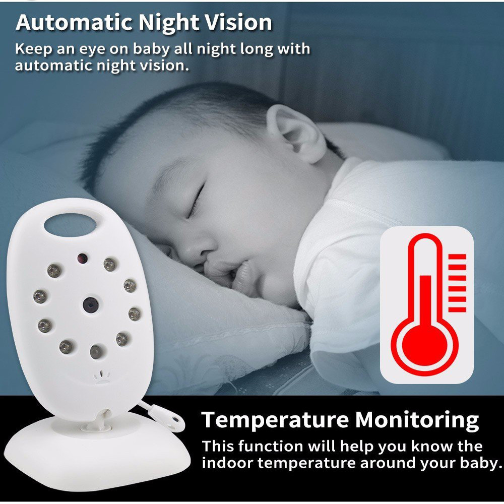 2,4 GHz kabellos Video Baby Monitor Farbe Sicherheit Kamera Sprechen Nachtsicht IR LED Temperatur Überwachung Baby Monitor Audio- Video