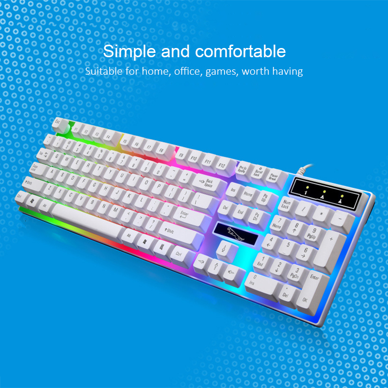 002K RGB Gaming Keyboard Backlit Wired Mechanical Feel Game Keyboard Computer Peripherals Teclado Gamer Mecanico