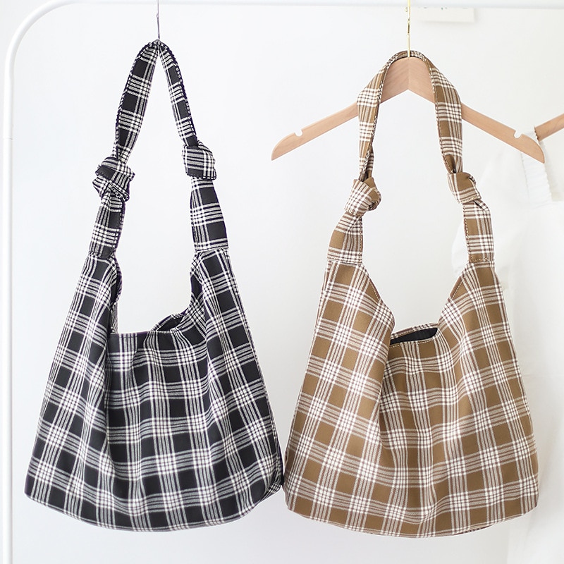Preppy stijl tiener tweed betaalde boho handtas vrouwelijke casual grote capaciteit stof zachte dagelijkse school boeken shopper over schoudertas