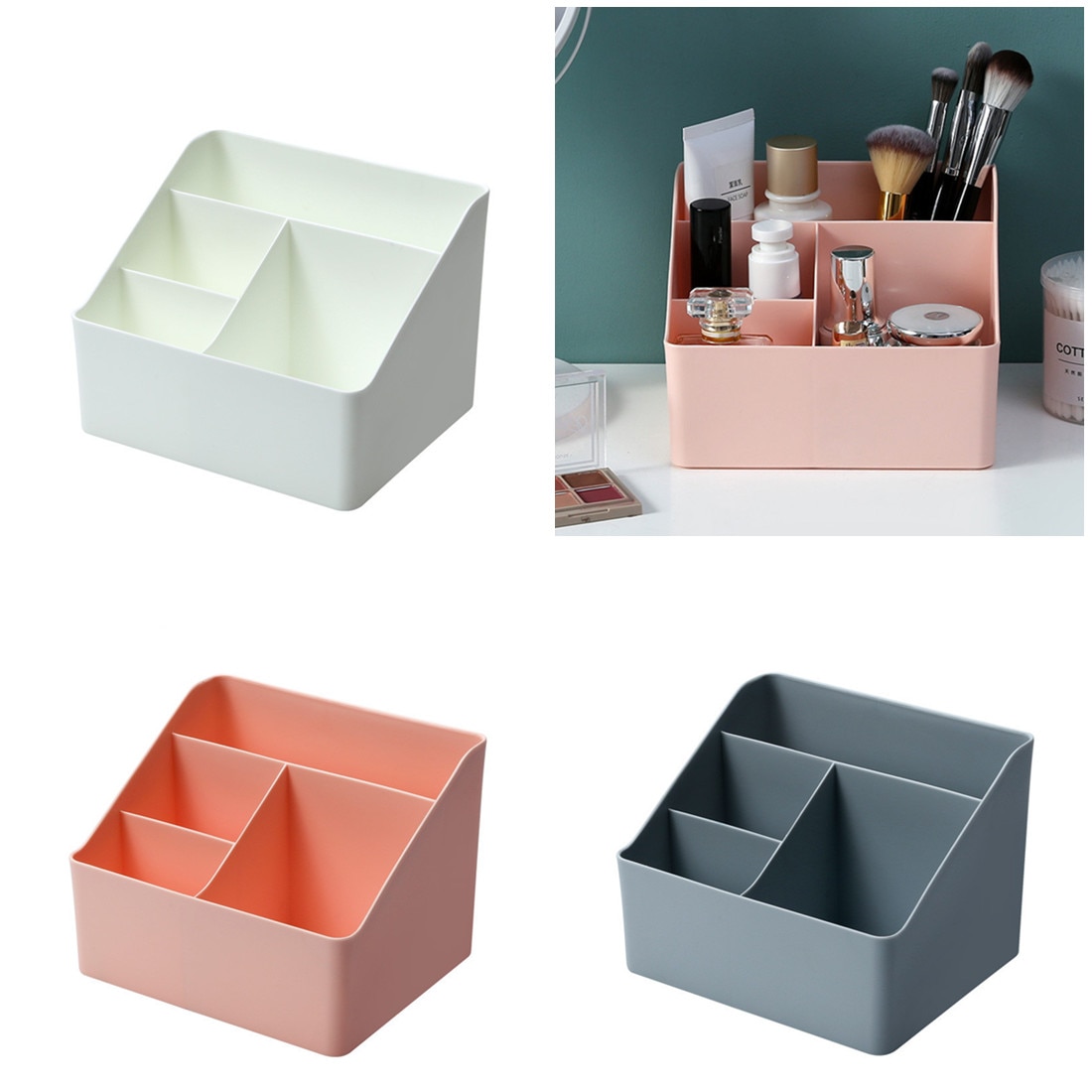 Kosmetisk opbevaringsboks skrivebordsrum opbevaringsboks rum makeup organizer