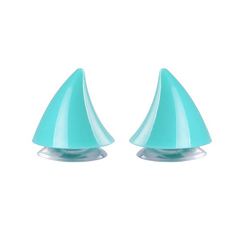 2pcs Universal Helmet Cat Ears Decoration Moto Electric Car Driving Styling Cute Cat Ears Stickers Decor Helmet Accessories: Clear