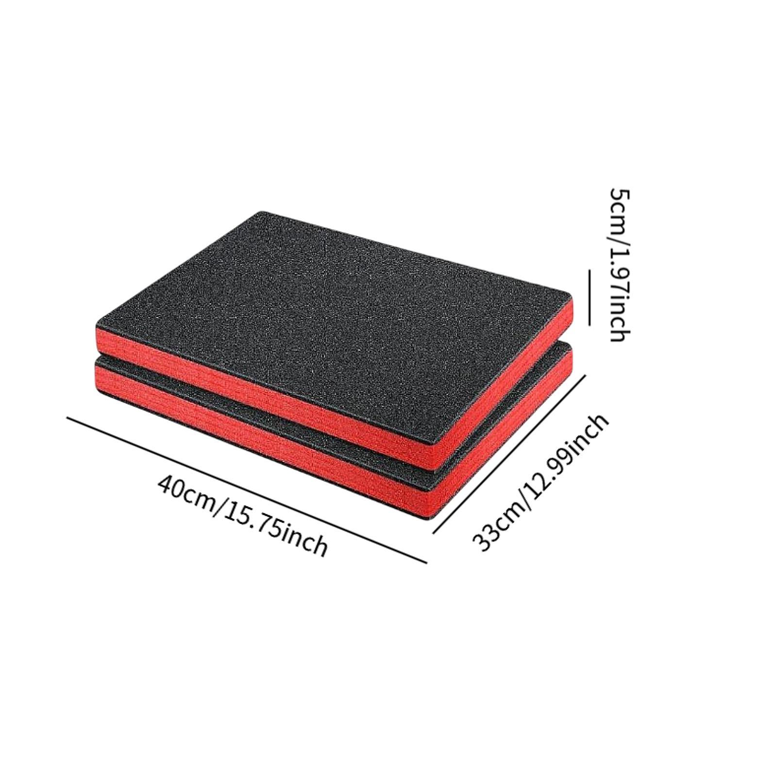 2 Pieces Tool Box Foam Insert Tool Box Liner Non Slip Shockproof Practical Epe