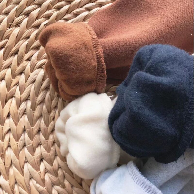 Sudaderas con capucha para bebé, niño y niña, sudadera con letras lisas, Tops gruesos y cálidos, ropa para niño y niña, Disfraces para Otoño e Invierno