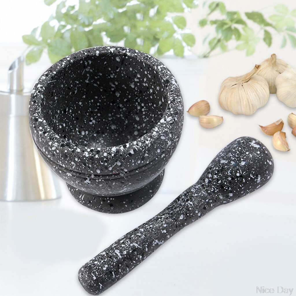 Resin Mortar Pestle Tool Set 11cm Large Mortar Kitchen Herbs Spices Food Shreding Grinding Tool For DIY Sauce Making Mills My18