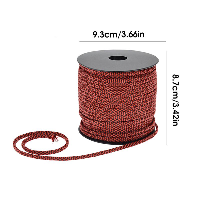 Keep Diving 50M Paracord Rope Dragging Parks Backyard Climbing Tenting Skydiving Parachute Cord Umbrella Strap Bundle Red Black